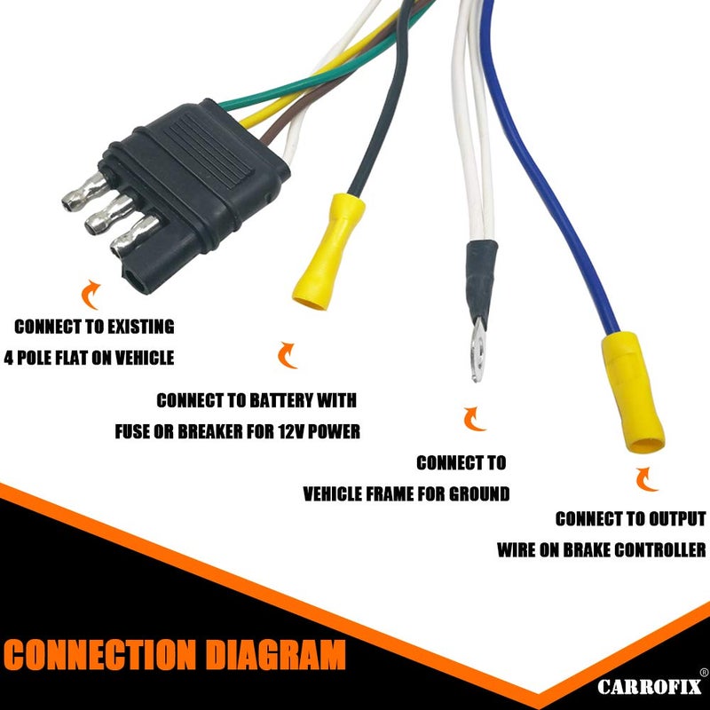 CARROFIX محول توصيل مقطورة CARROFIX 4 طرق مسطح إلى 6 قطب دائري مع موصل 6 طرق مع حامل تثبيت - Image 3